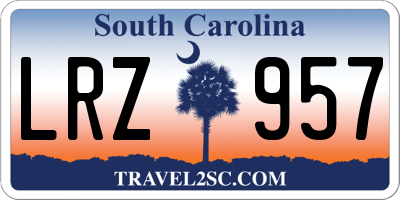 SC license plate LRZ957
