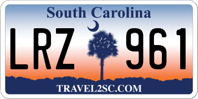 SC license plate LRZ961