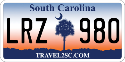 SC license plate LRZ980