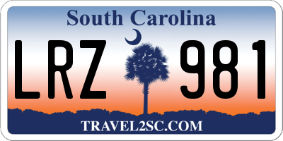 SC license plate LRZ981