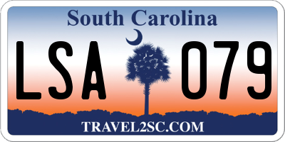 SC license plate LSA079