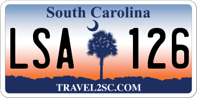 SC license plate LSA126