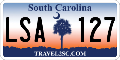 SC license plate LSA127