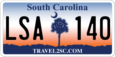 SC license plate LSA140