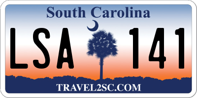 SC license plate LSA141