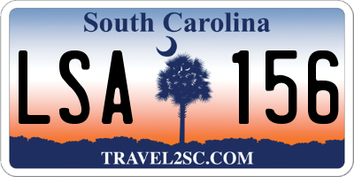 SC license plate LSA156