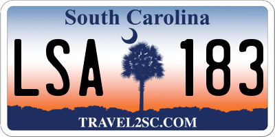 SC license plate LSA183
