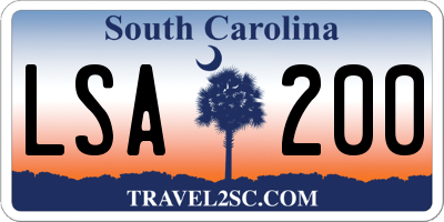 SC license plate LSA200