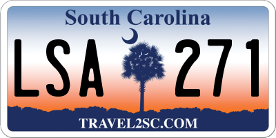 SC license plate LSA271