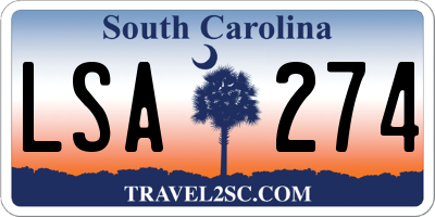 SC license plate LSA274