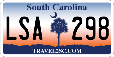 SC license plate LSA298