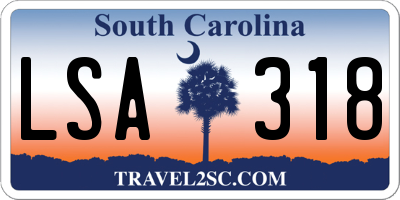 SC license plate LSA318