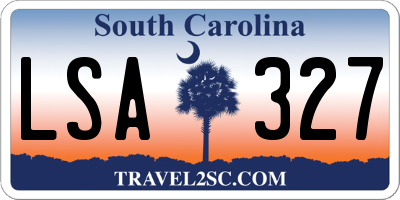 SC license plate LSA327