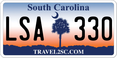 SC license plate LSA330
