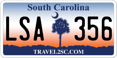 SC license plate LSA356