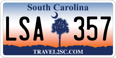 SC license plate LSA357