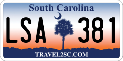 SC license plate LSA381