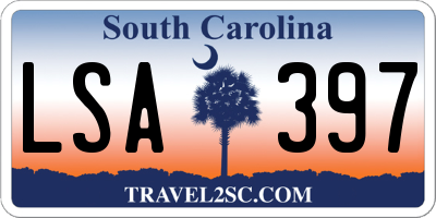 SC license plate LSA397