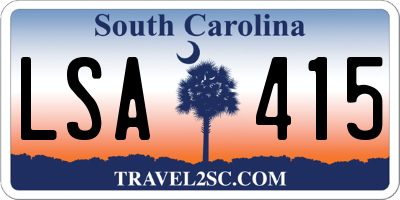 SC license plate LSA415