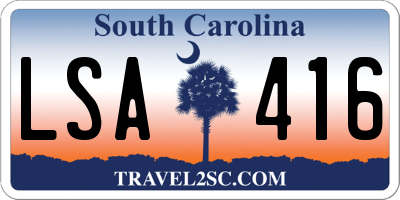 SC license plate LSA416