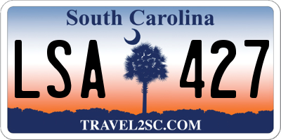 SC license plate LSA427