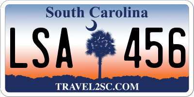 SC license plate LSA456