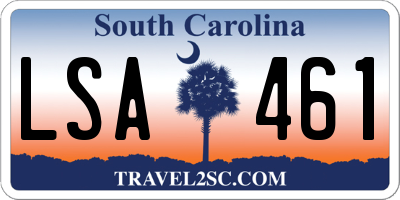 SC license plate LSA461