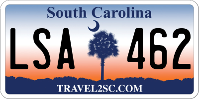 SC license plate LSA462