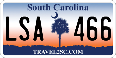 SC license plate LSA466