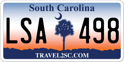 SC license plate LSA498