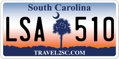 SC license plate LSA510