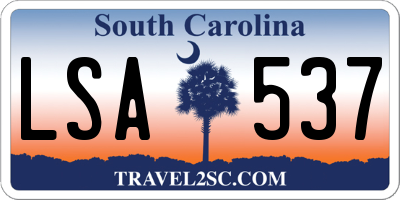 SC license plate LSA537