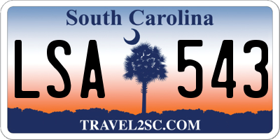 SC license plate LSA543
