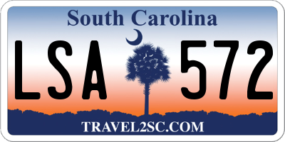 SC license plate LSA572