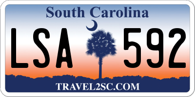 SC license plate LSA592
