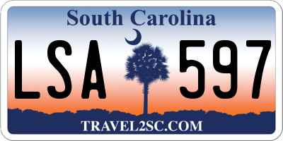 SC license plate LSA597