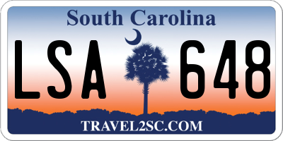 SC license plate LSA648