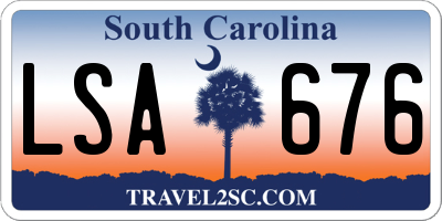 SC license plate LSA676
