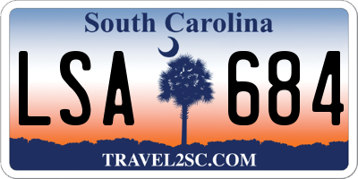SC license plate LSA684