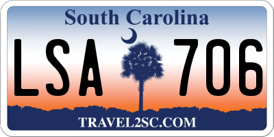 SC license plate LSA706