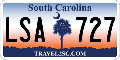 SC license plate LSA727