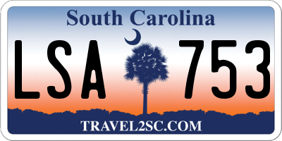 SC license plate LSA753