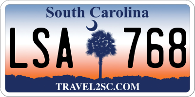 SC license plate LSA768