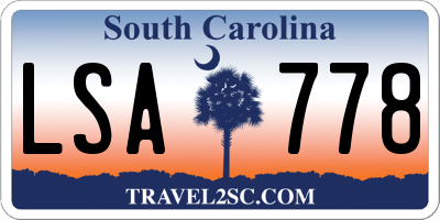 SC license plate LSA778