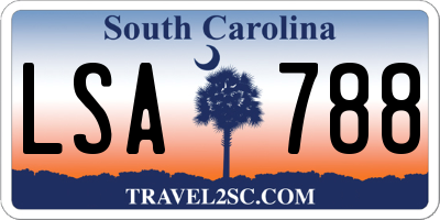 SC license plate LSA788