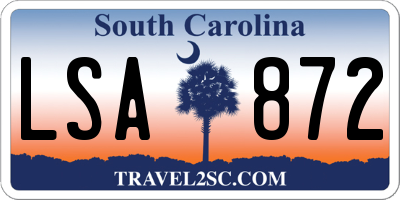 SC license plate LSA872