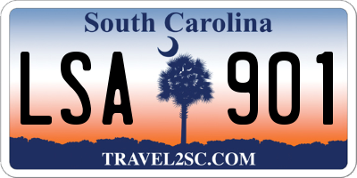 SC license plate LSA901