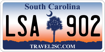SC license plate LSA902