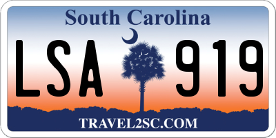 SC license plate LSA919