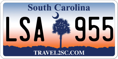 SC license plate LSA955